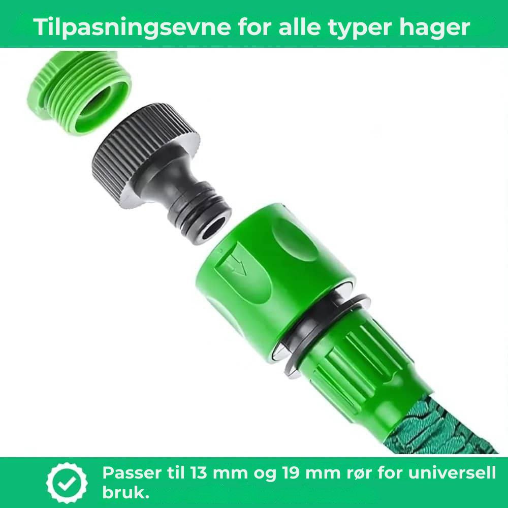 Aquaflex|Uttrekkbar hageslange|8 høytrykkssprøytemoduser